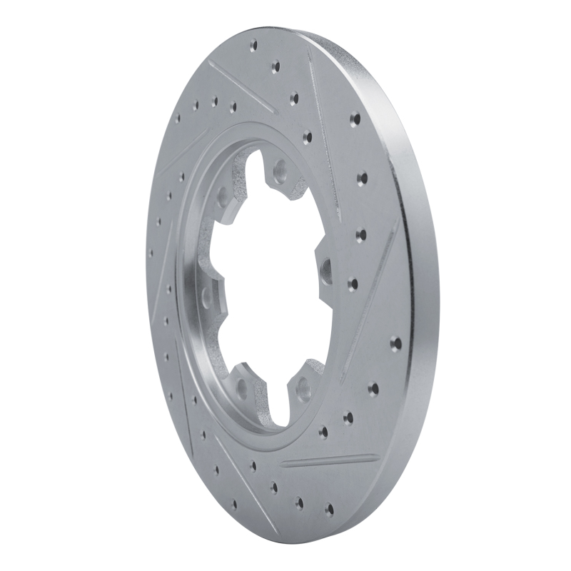 Ford Transit-350 HD Brake Rotor (1) - Rear Left - R1 Concepts - Drilled & Slotted - Silver - `15-`25